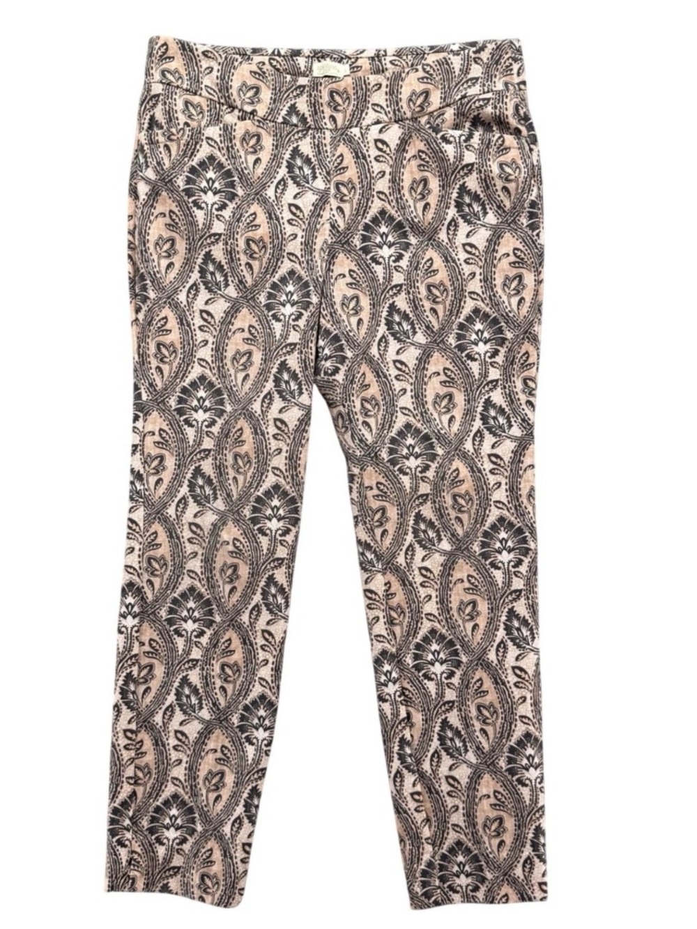 Spartina 449 Beige and Black Paisley-Print Pant